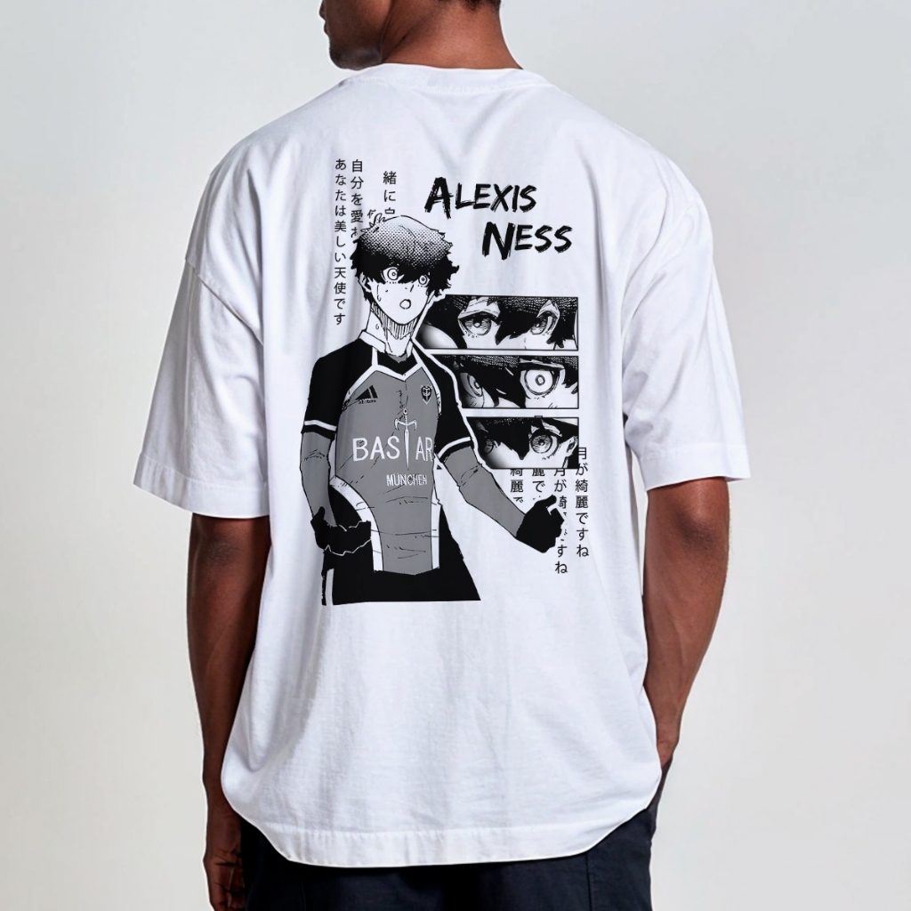 Camiseta Oversized Streetwear Blue Lock Alexis Ness Futebol Anime REF 2519 Home Custom