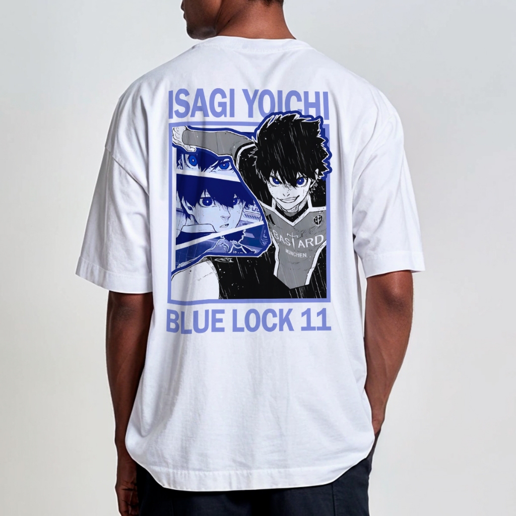 Camiseta Camisa Oversized Blue Lock Isagi Yoichi Jogador Futebol Anime REF 2561 Home Custom