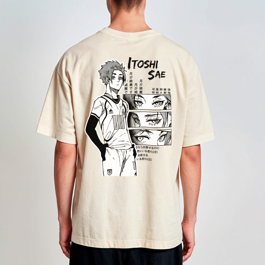 Camisa Oversized Streetwear Blue Lock Itoshi Sae Capitão Futebol Anime Série REF 2590 Home Custom