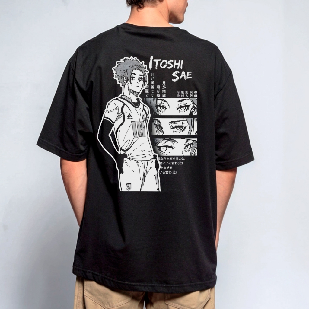 Camiseta Camisa Oversized Streetwear Blue Lock Itoshi Futebol Anime Série REF 2590 Home Custom