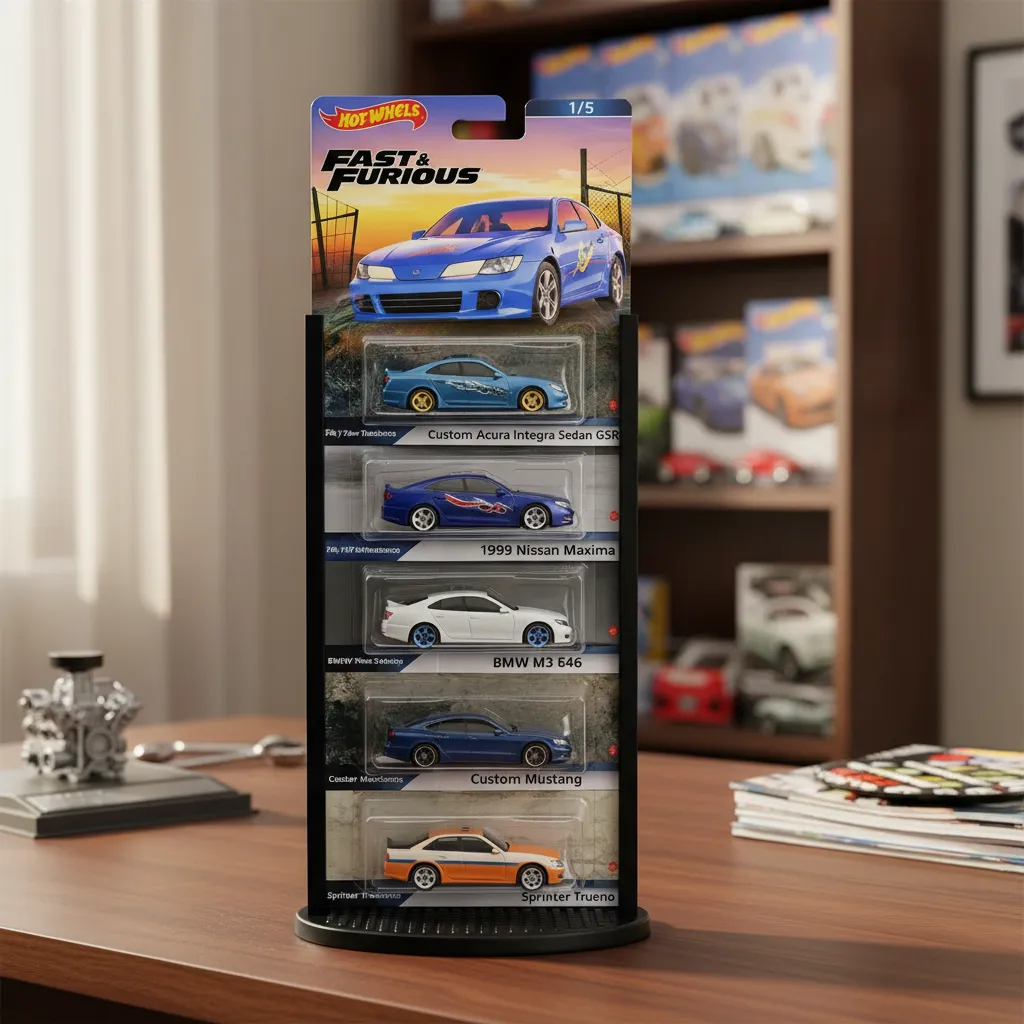 Hot Wheels Expositor - Display Mesa 4 Blister Premium Ou Main Line