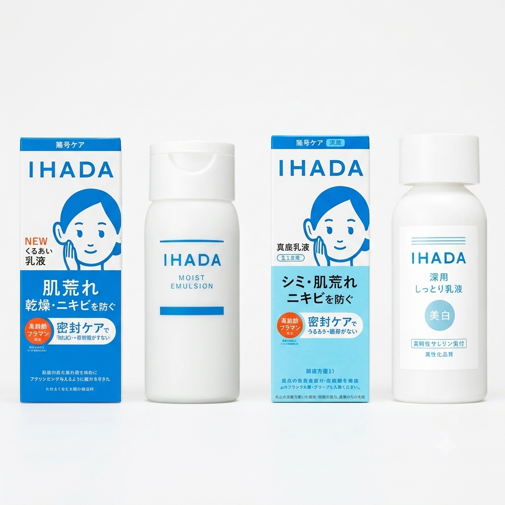 IHADA Medicated Moisturizing Emulsion Clear Emulsion Main Bottle Refill for Sensitive Skin Acne Whitening from Japan