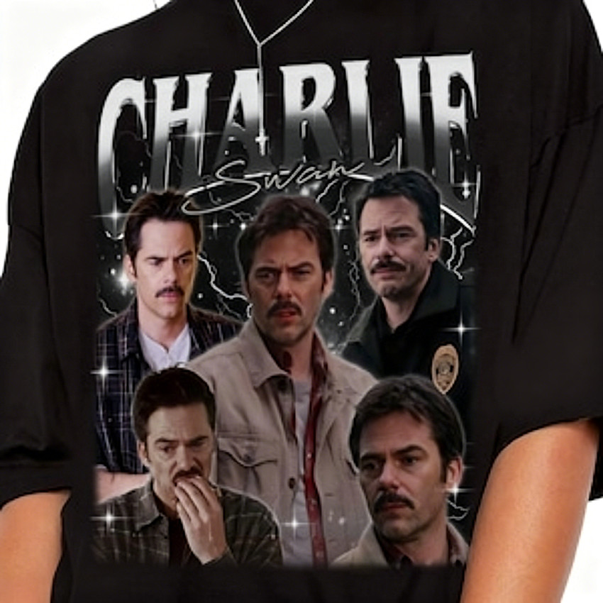 Camiseta Oversized Charlie Swan Personagem Crepúsculo Camisa de Fã Streetwear