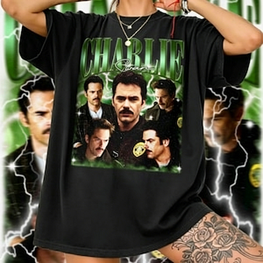Camiseta Masculina Feminina Oversized Estampa Charlie Swan Policial de Forks Crepúsculo Streetwear T-shirt