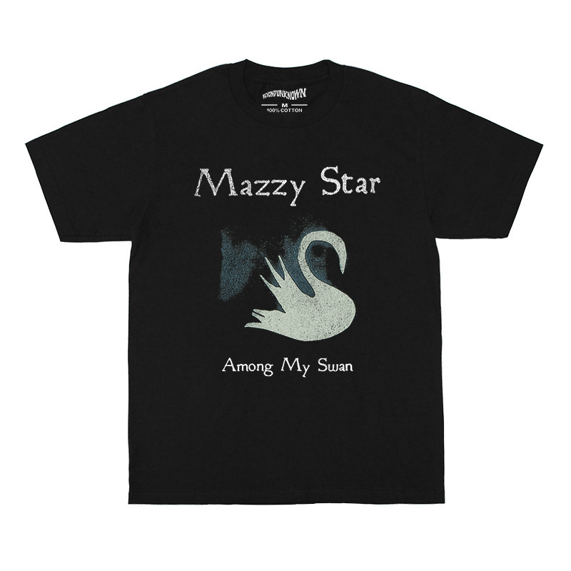 Music Soul Camiseta Unissex Mazzy Star Among My Swan Folk Rock Cisne Estampa Alternativa Confortável Estilosa Retrô