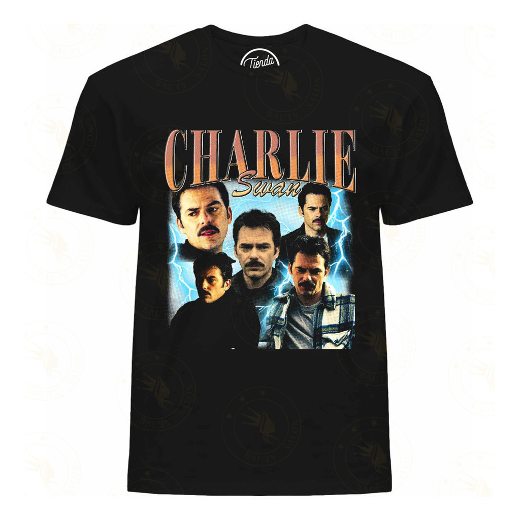 Camiseta Unissex Masculina e Feminina Charlie Swan Estampa Casual  Algodão