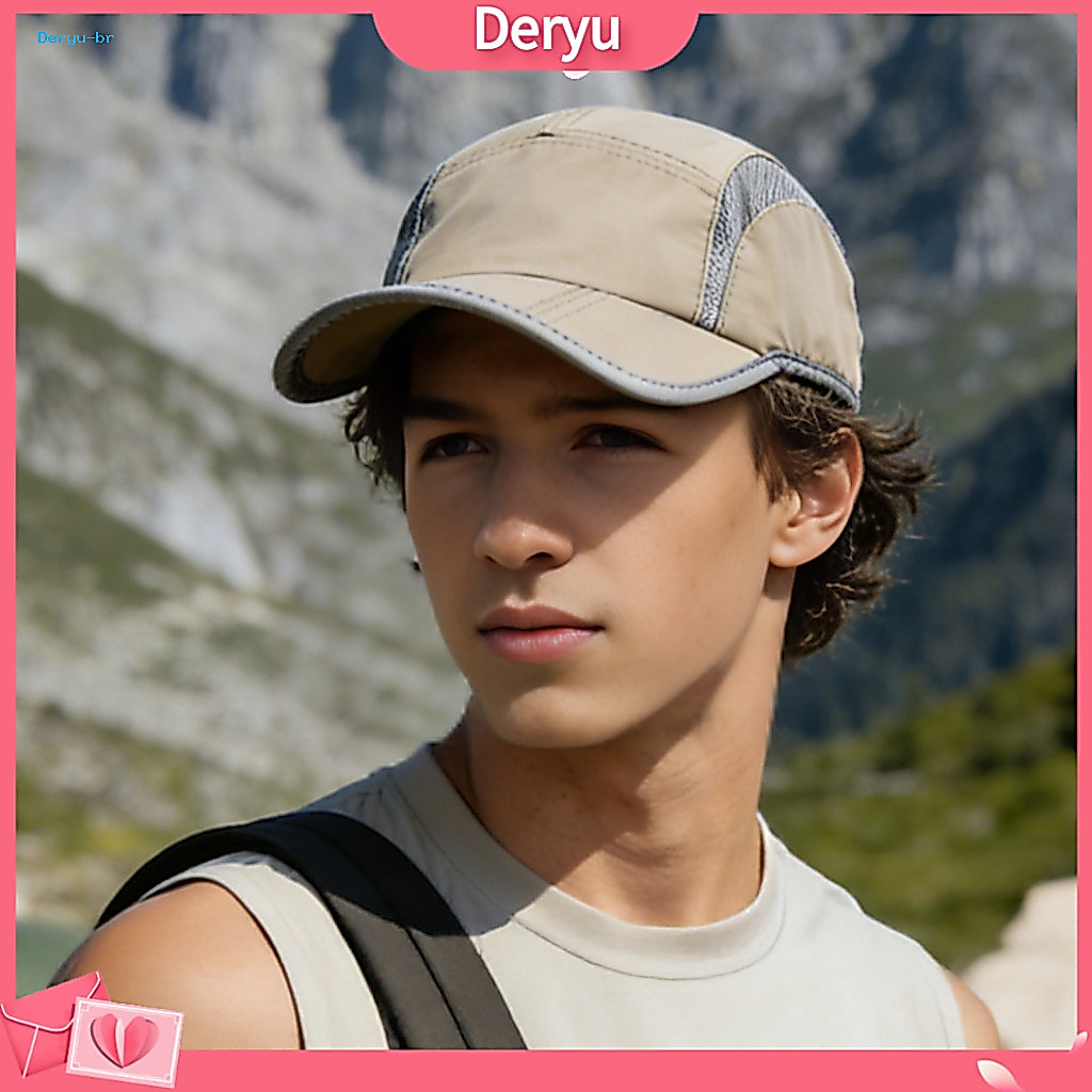 Lightweight Sun Protection Cap Sunshade Baseball with Extended Brim Breathable Mesh Foldable Hat Quick-drying Portable O