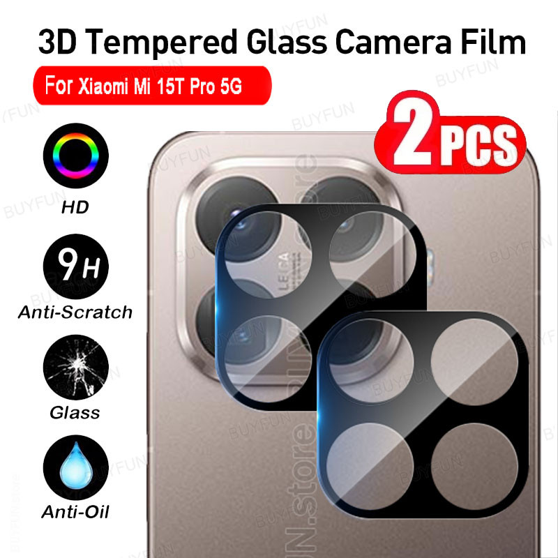 2PCS 3D Lens Hard Glass Camera Protective Film Protector For Xiaomi Mi 15T 14T 13T Pro t15pro
