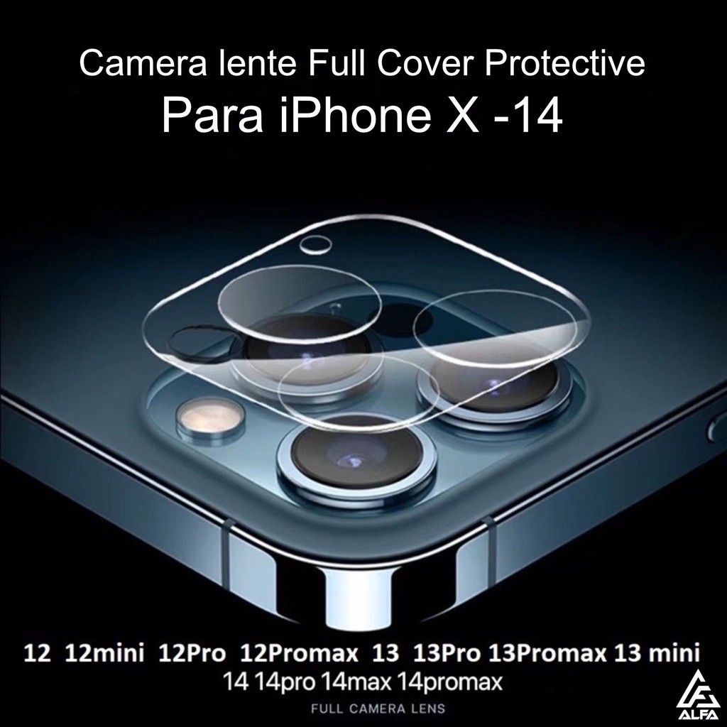 Camera lente Película 3D Full Cover Protective 3D Para iPhone X 14 13 12 11 Pro Max Mini