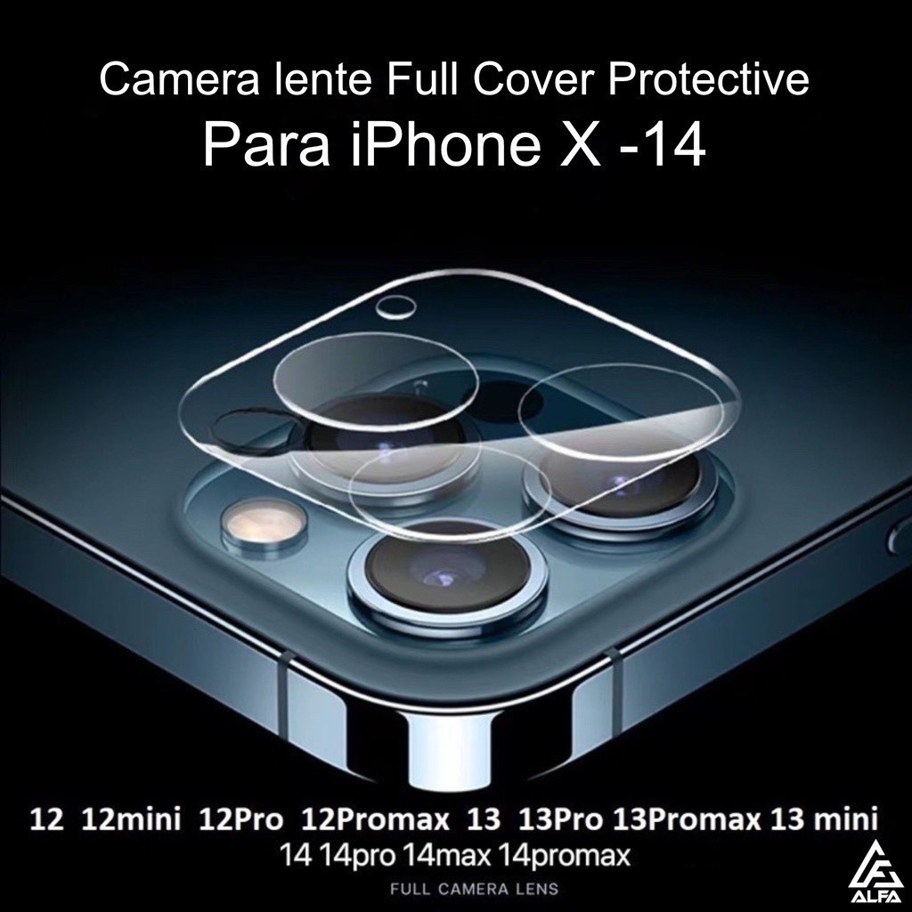 Camera lente Película 3D Full Cover Protective 3D Para iPhone X 14 13 12 11 Pro Max Mini