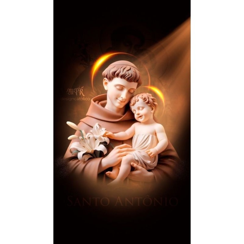 Quadro: Santo Antonio e O Menino Jesus (e Também O Lírio).