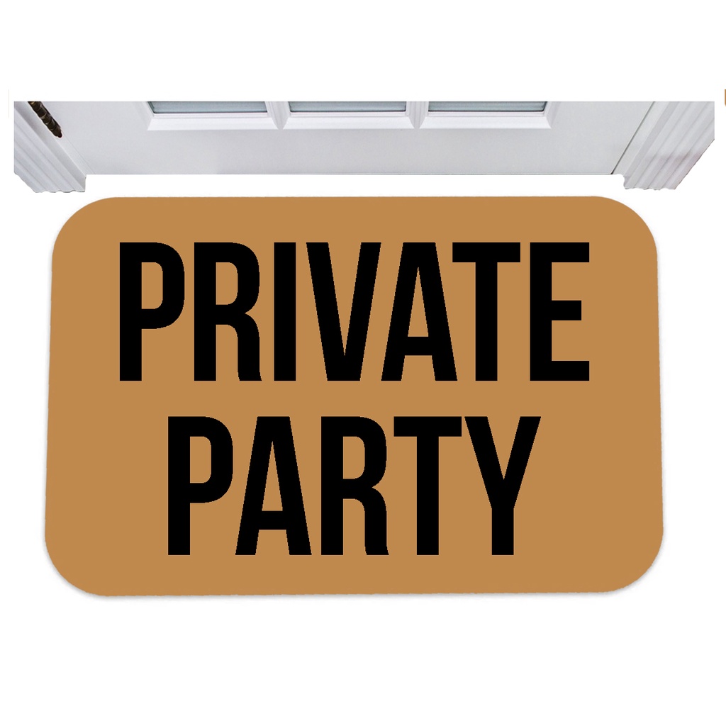 Capacho para porta private party tapete divertido 40x60