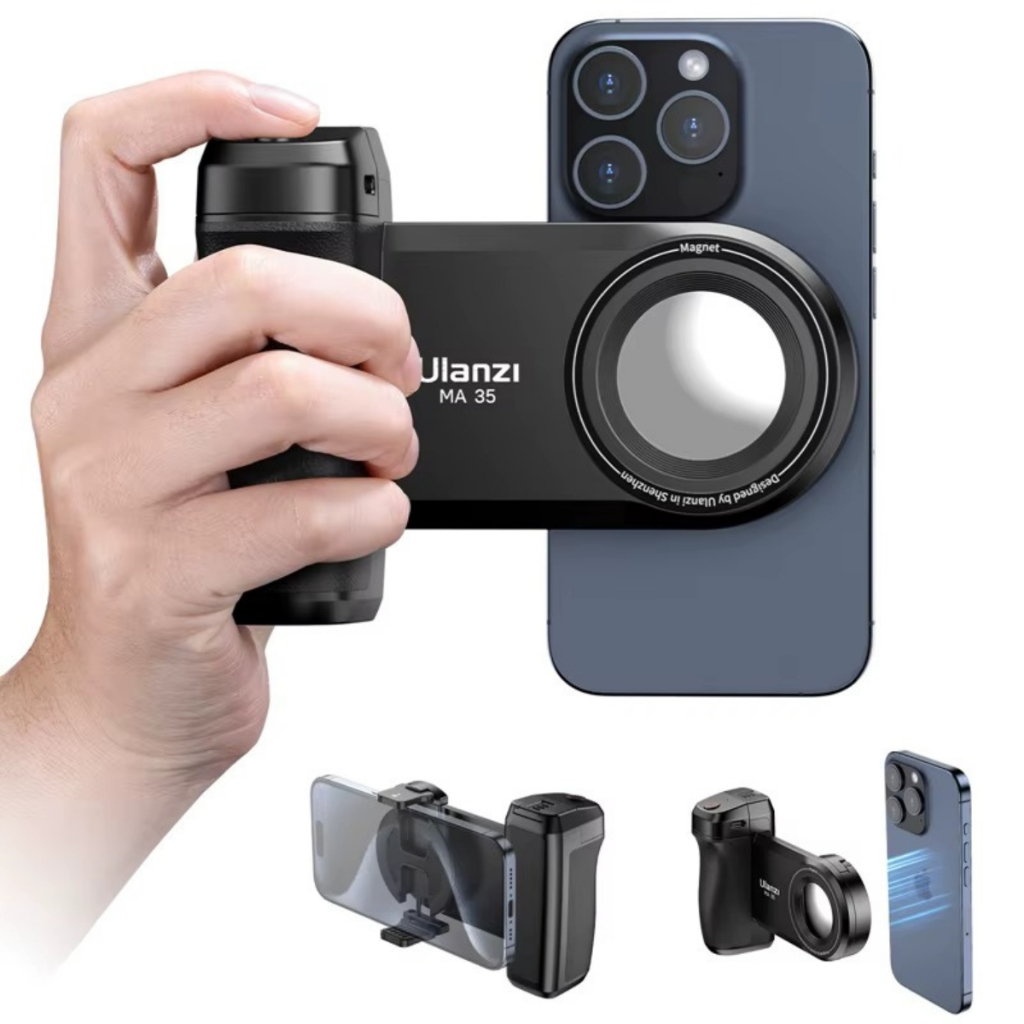 Ulanzi MA35 MagSafe Selfie Grip – Controle Bluetooth p/ Câmera – Envio 24h