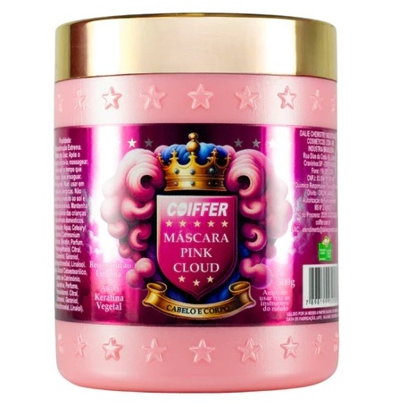MASCARA PINK CLOUD COIFFER 500G - Reconstrução Extrema