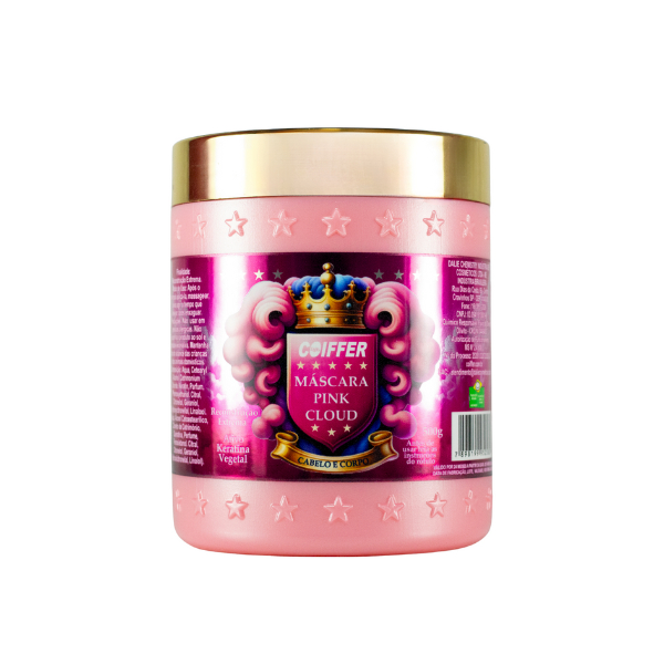 Máscara Pink Cloud 500g Coiffer Reconstrução Extrema para Fios Danificados