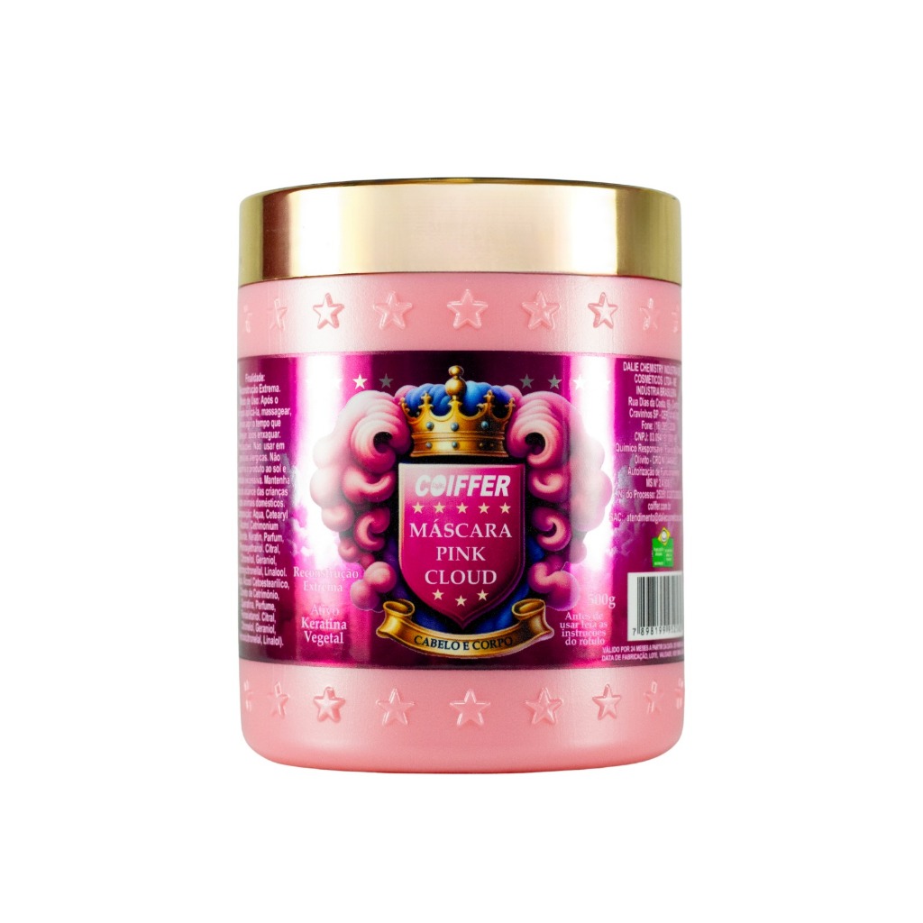 mascara pink cloud coiffer 500g reconstruçao extrema