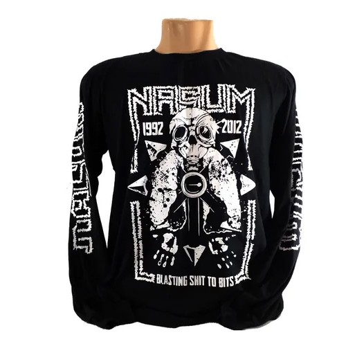 Camiseta Nasum Blasting Shit To Bits Manga Longa Grindcore