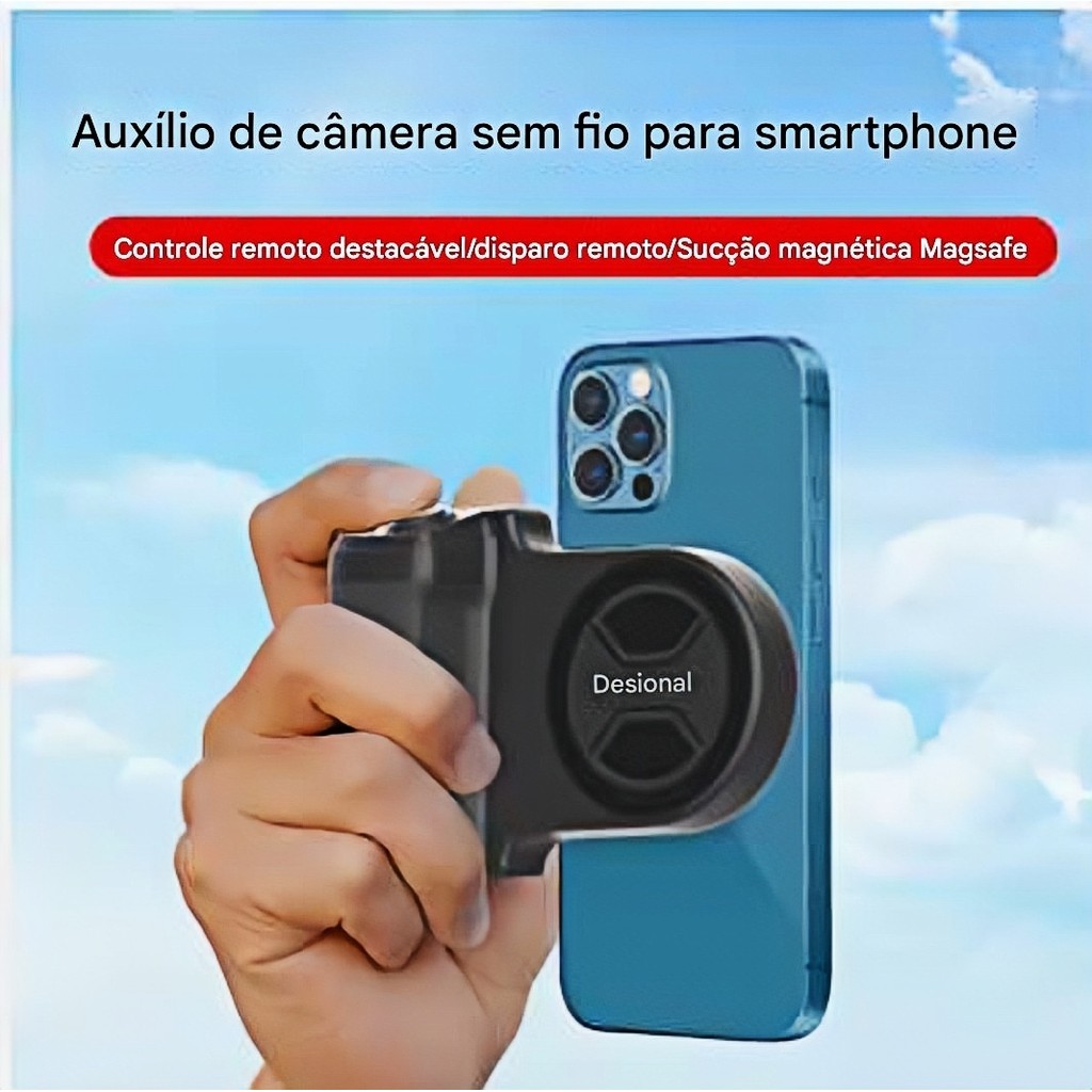 Suporte Magnético Celular Bluetooth Grip Estabilizador Foto Controle Remoto DONG