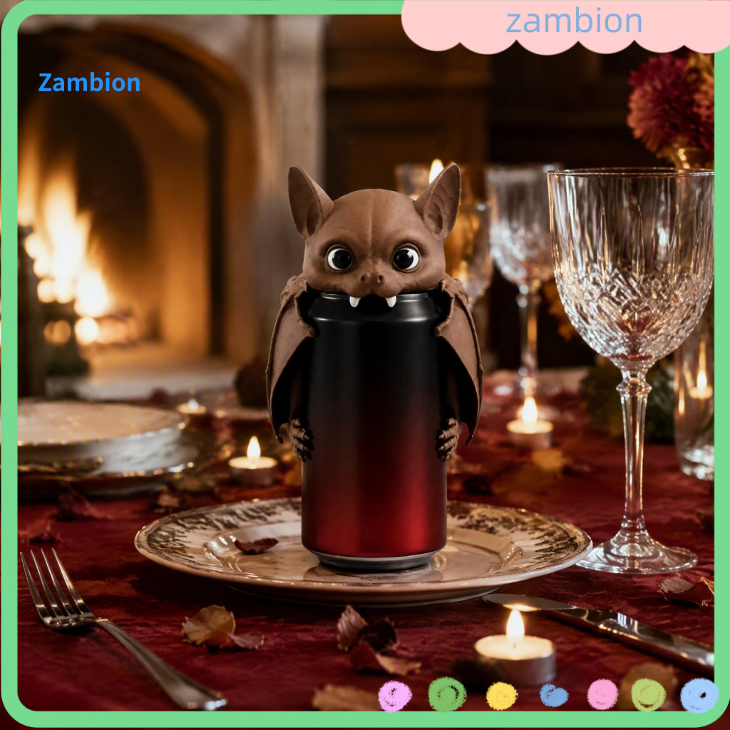 Halloween Drink Covers Unique Party Favors Reusable 3d Printed Bat-shaped Soda Cover – Dustproof Beer Lid for Standard