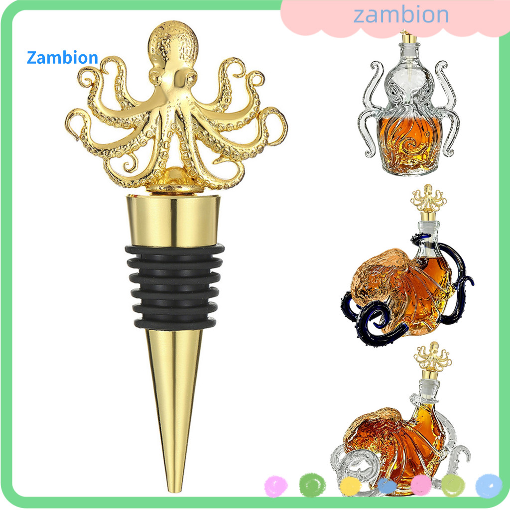 Odorless Wine Stopper Alloy Octopus Reusable Zinc Bottle Seal for Champagne Beer Decorative and Leak-proof Cork Perfect
