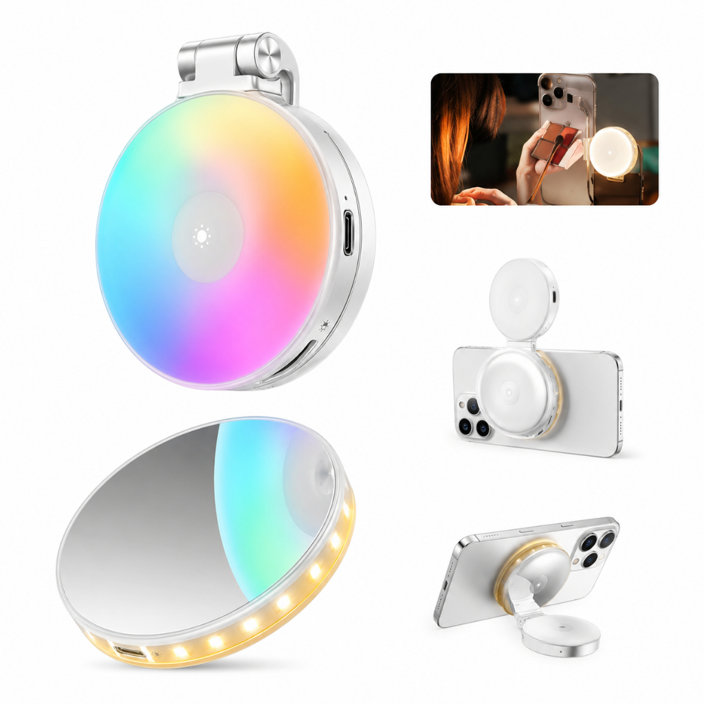Luz De Selfie Para Celular Telesin Com Rgb Magnetico