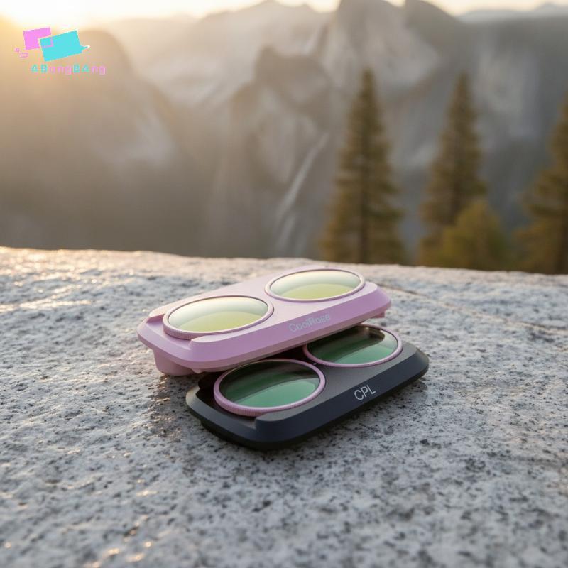 Abongbanghn Kit De Filtro De Câmera Telesin CPL HD Lente Óptica Para Poeta 4 Pro Paisagem Fotografia Ao Ar Livre Agradáv