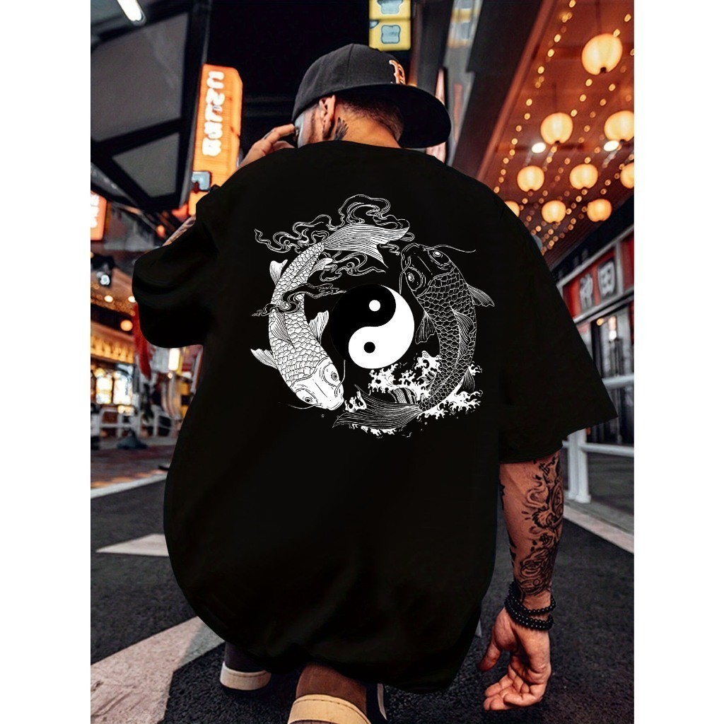 Camiseta Masculina T-shirt Camiseta  Moda Streetwear  Skatista Tony Country Bola Coman (YIN YANG )   Exclusiva store Tre