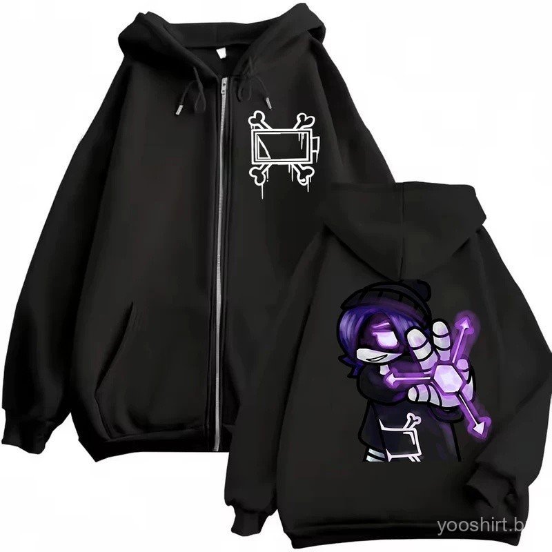 Cool 2026 High-Quality Fashion Anime Murder Drones UZI Print Zipper Hoodie Women Trendy Harajuku Streetwear Zip Up Sport