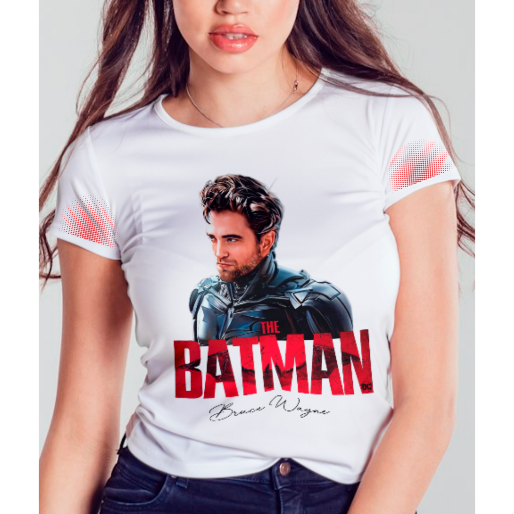 Camiseta Poliéster Batman Pattinson / Camisa Filmes / Blusa Cinemaníaco / Cavaleiro das Trevas