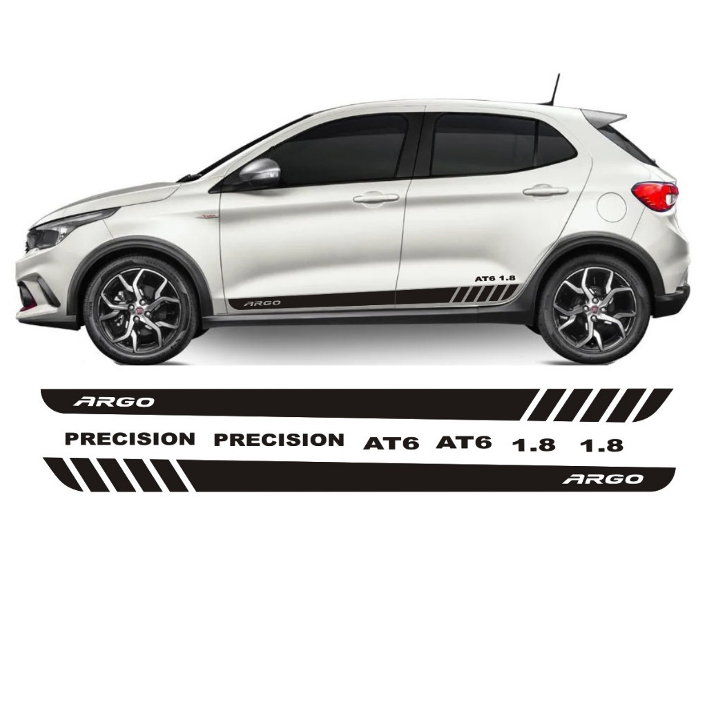 Adesivo Lateral Para Fiat Argo Pr1 Precision 1.8 At6 Faixa