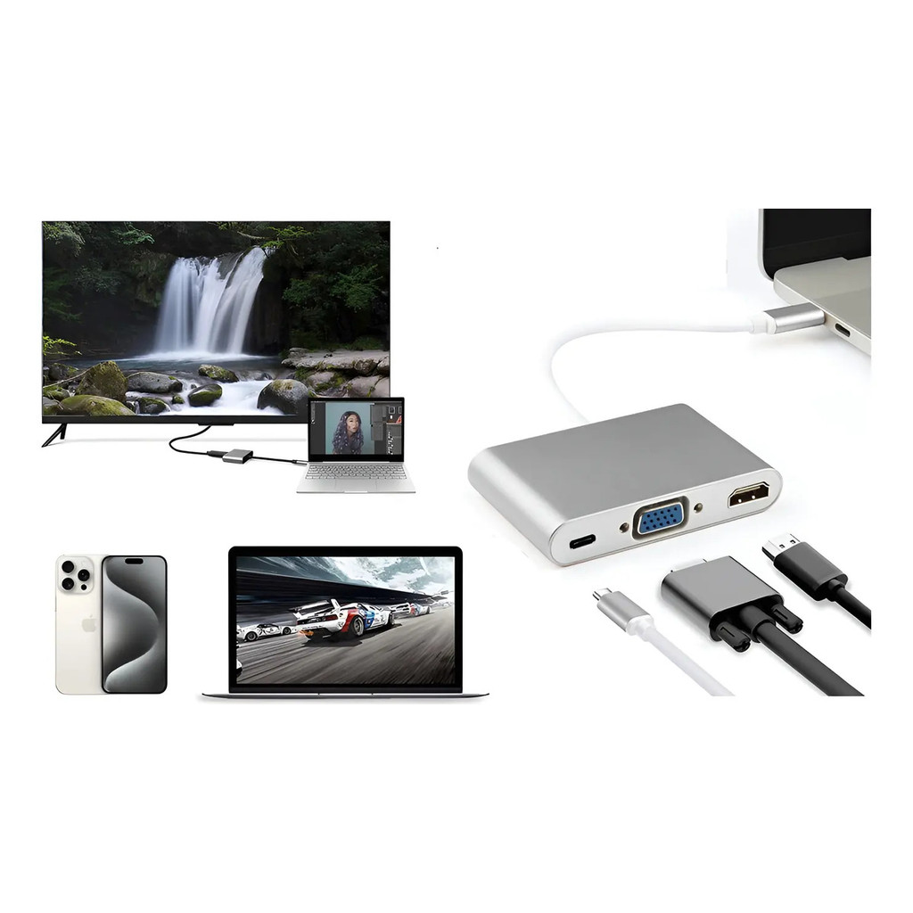 Adptador Usb C - Usb 3.0 Vga Para Macbook Air / Pro / iMac