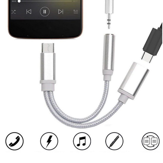 Usb-c X 3.5mm Headphone + Charging 2 / 1 For Huawei P20 Pro