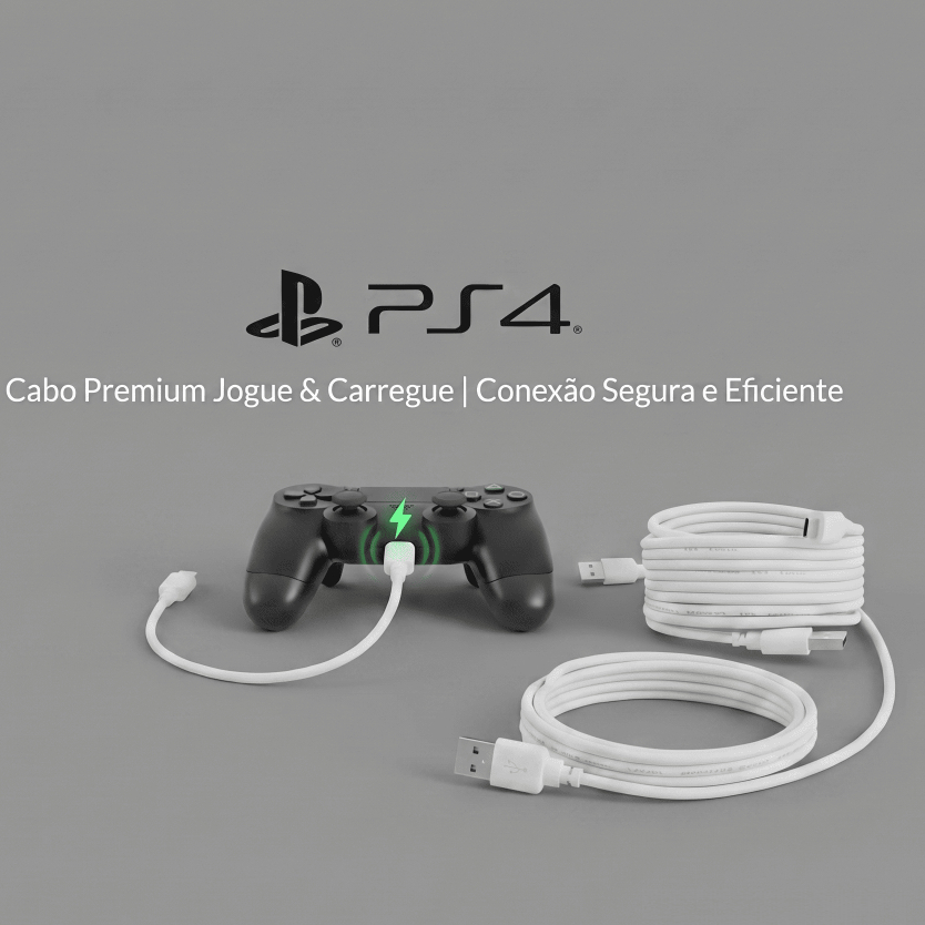 Kit 2 Cabo Para Carregar Controle Para Ps4 Xbox one  Envio Imediato 3 Metros