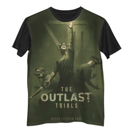 Pt Camisa Camiseta Game Terror Outlast Ps4 Xbox One G1504