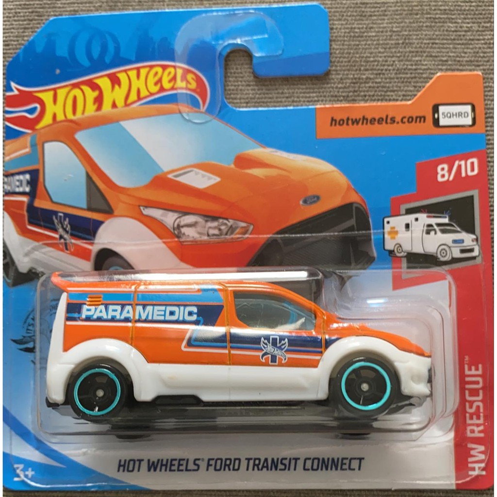 HOT WHEELS FORD TRANSIT CONNECT HW RESCUE Paramedic 2020 Cartela Curta