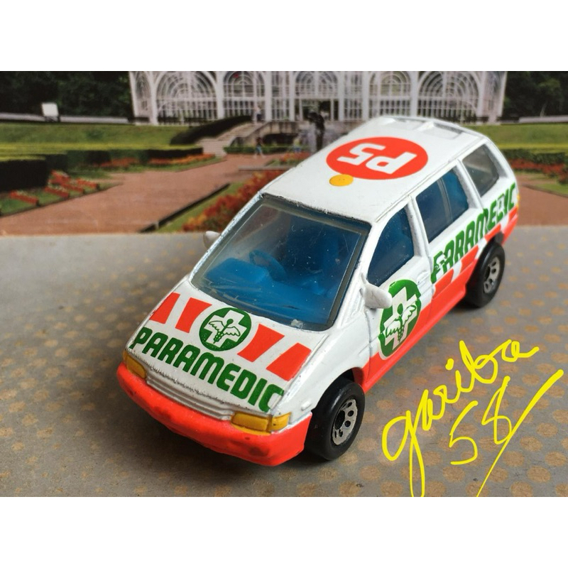 MATCHBOX NISSAN PRAIRIE AMBULANCE 1997 PARAMEDIC VAN PEQ REPARO GARIBA58