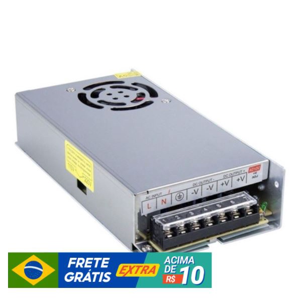 50A Fonte Chaveada 50a 12v Camera Fita Som Bivolt