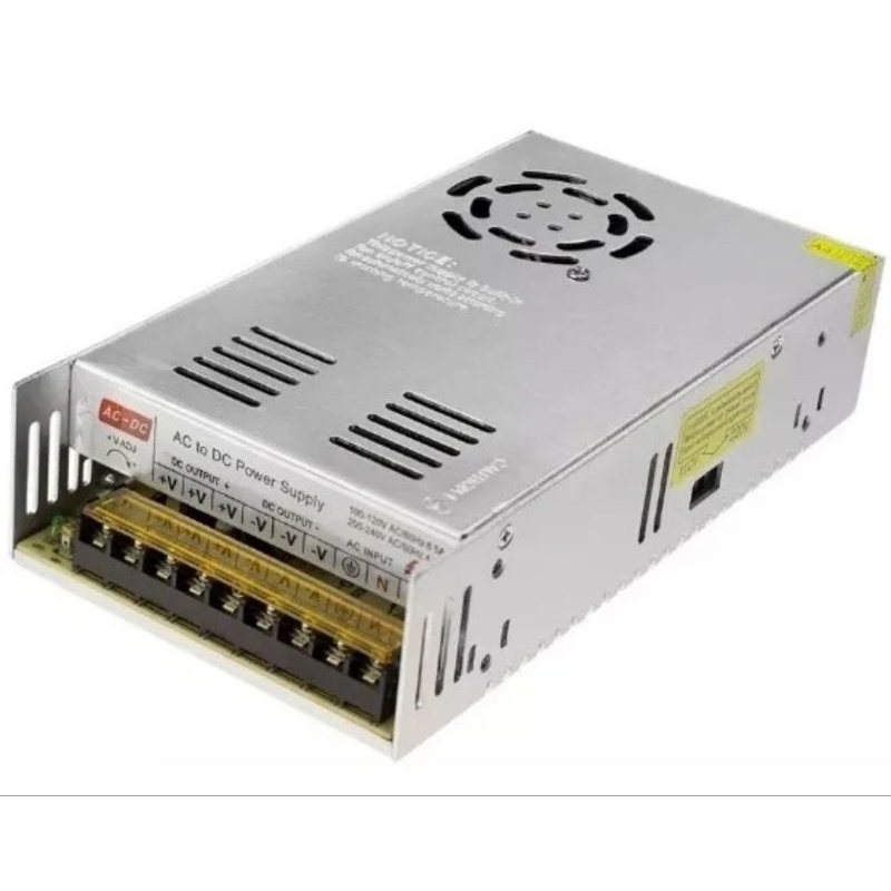 Fonte Chaveada 12V 50A 600W Bivolt Para Câmeras CFTV Fita Módulo Led Caixa Bob