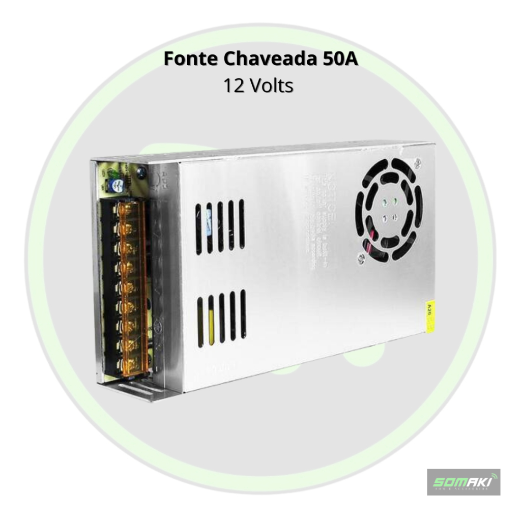 Fonte Chaveada 50 Amperes Camera Fita Som Bivolt