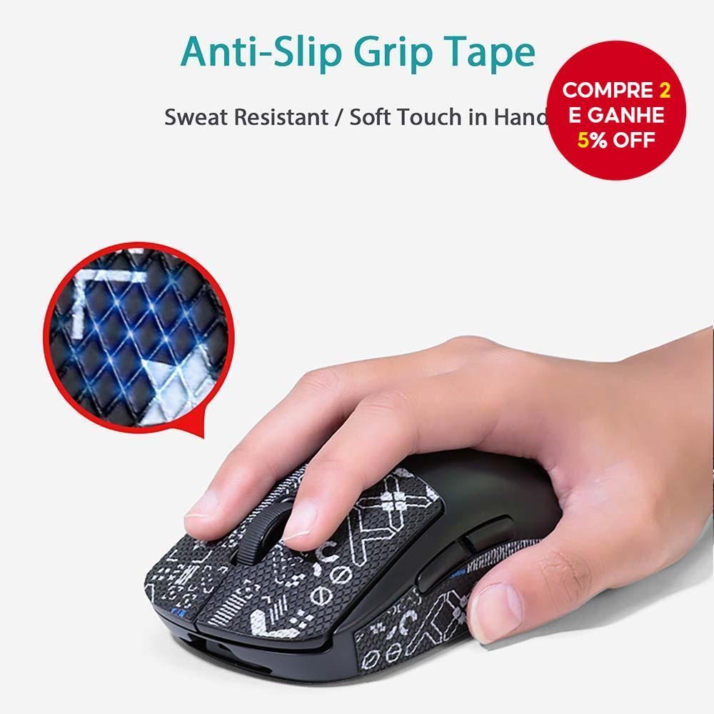 Fita de Pegada para Mouse Logitech G PRO X SUPERLIGHT Adesivo Antiderrapante Resistente ao Suor Compatível com o