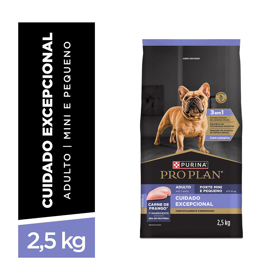 Ração Pro Plan Purina Frango Cães Mini e Pequenos 2,5kg