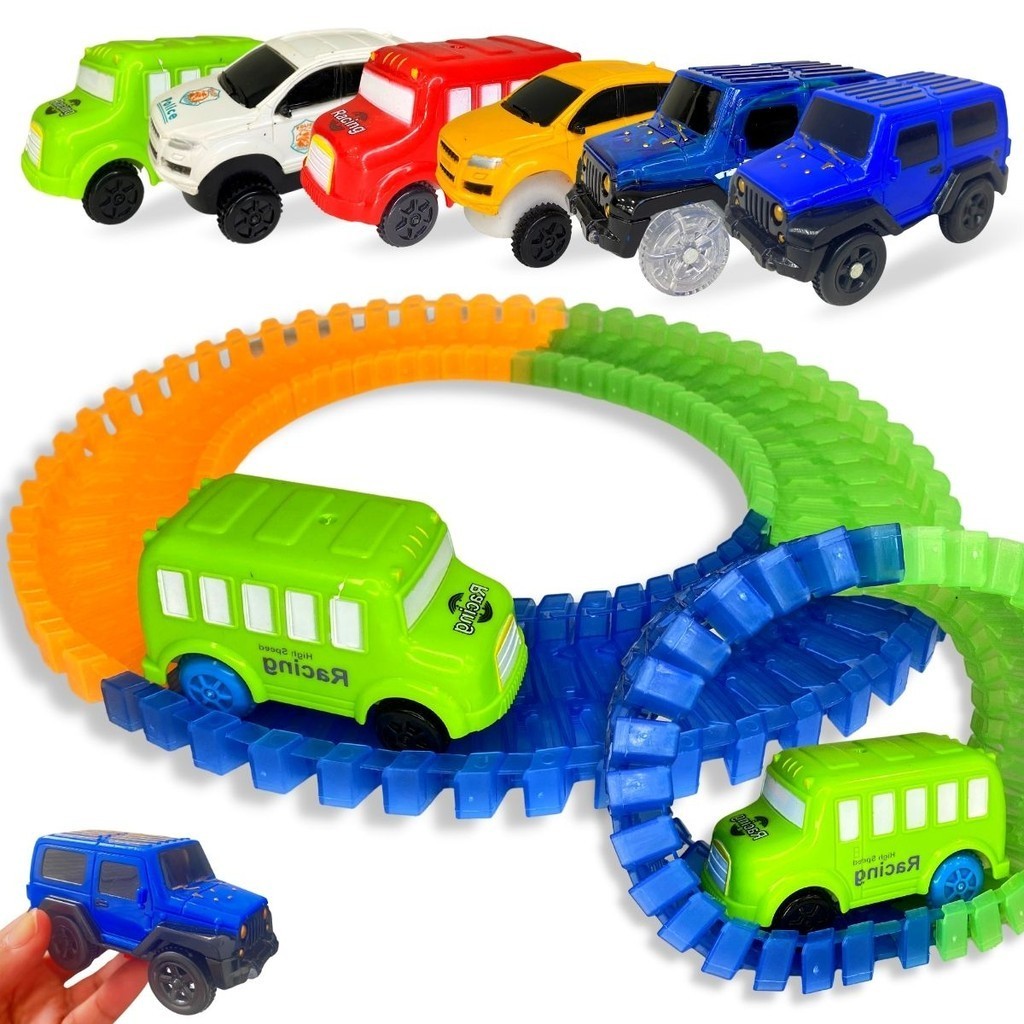 Pista Gigante Montável c/ 4,2 Metros 6 Carrinhos Loop Maluco