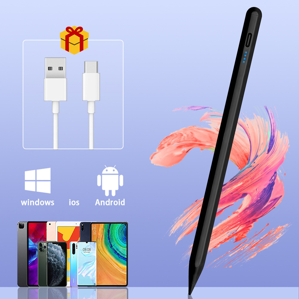 Novo Caneta Stylus Capacitiva Universal - Preta para Tela de Toque em iPad, Android, iOS, Tablets e Telefones