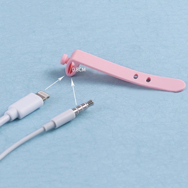 1 Pçs / Lote Cabo De Dados Organizador De Fone De Ouvido Cabo De Acabamento Fivela Tie Strap Silicone