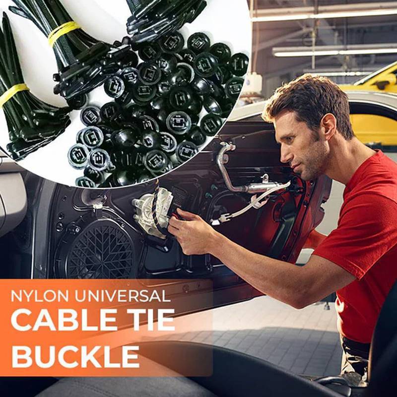 FFBR 10-100Pcs Nylon Universal Cable Tie Bule Auto-Loing Zip Ties Titular Com Botão Pin Multiuso Para Reparação Diária D