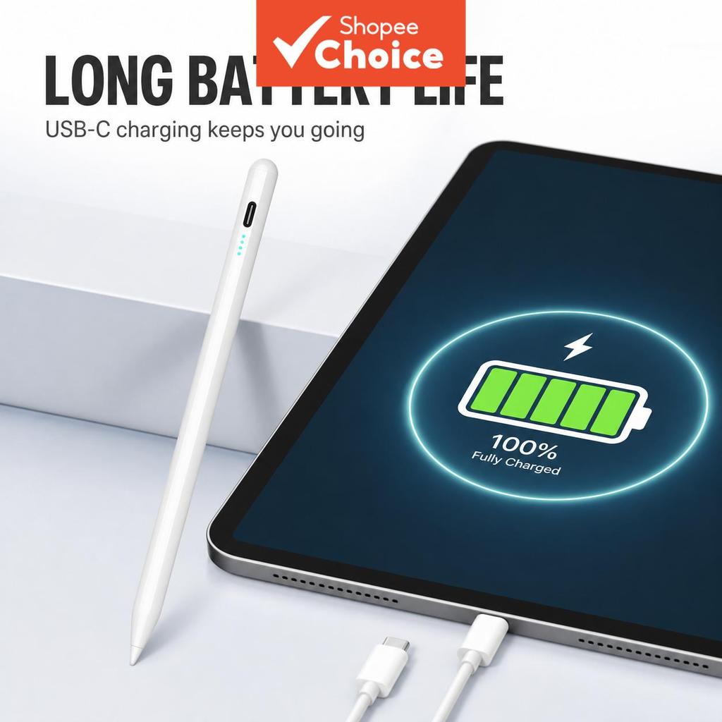 Caneta Stylus Universal Ponta Fina para Tablets Android iOS, iPhone, Desenho Ativo, Escrita e Toque