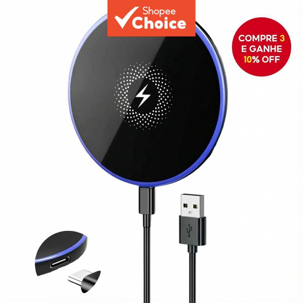 Para Carregador Magnético Sem Fio Samsung Compatível com Samsung Galaxy S25 Ultra/S24 FE/S23 Ultra/S22/S21/Z Google