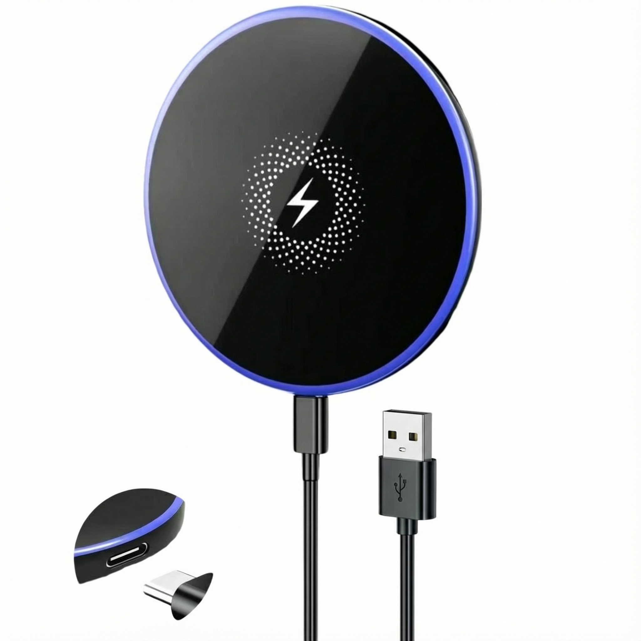 Carregador Magnético Sem Fio para Samsung Galaxy S25 Ultra S24 FE para Google Pixel 9 8a