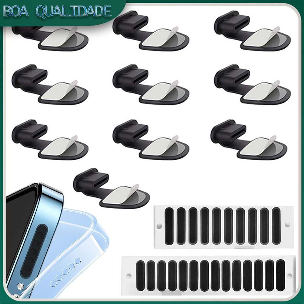 12 peças Tampa protetora adesiva USB-C contra poeira, para iPhone 15/16/17, Samsung/Google e todas as portas Tipo C