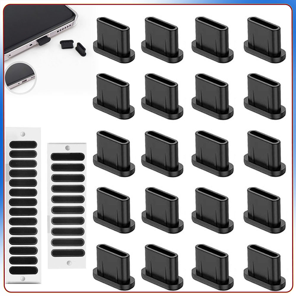 Kit com 22 peças Tampa protetora contra poeira USB-C para iPhone 15/16/17 Series Samsung Google e todas as portas Type-C